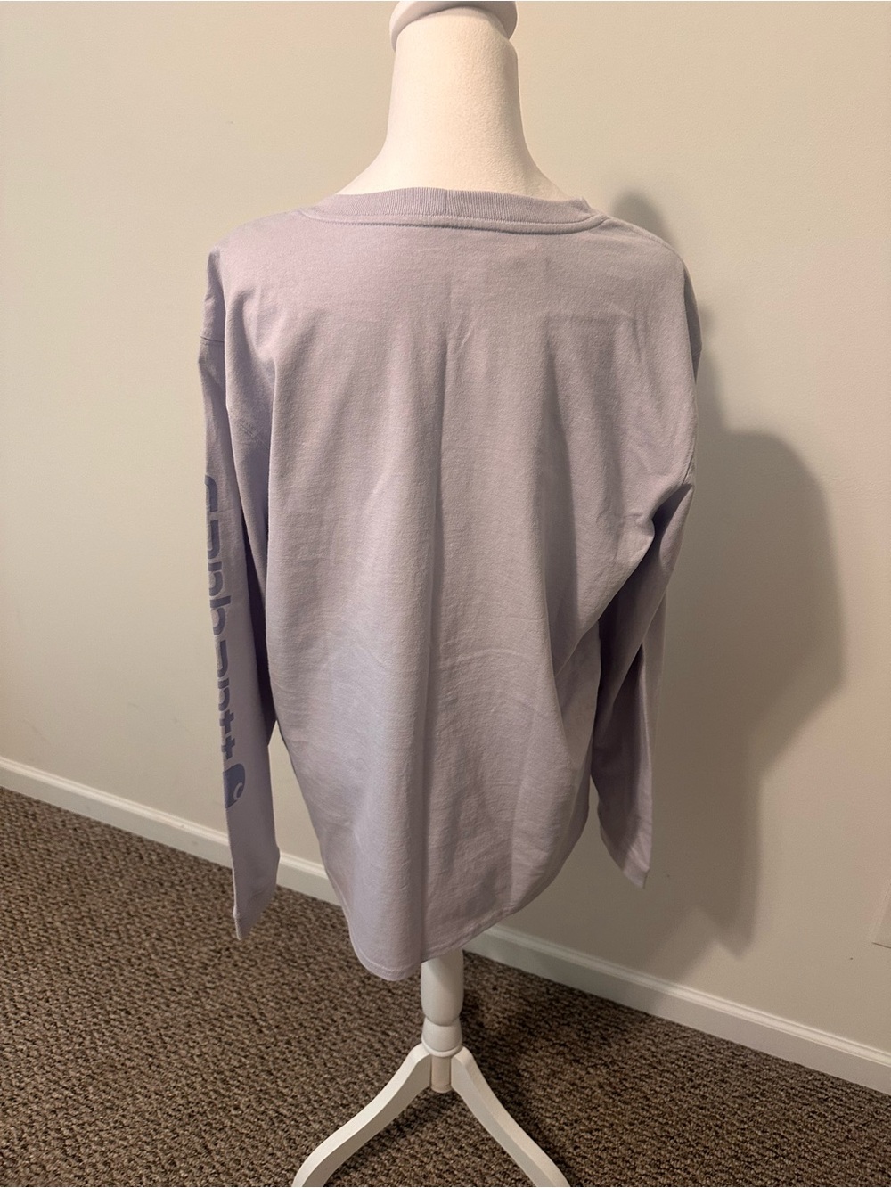 CARHARTT Lilac Long Sleeve Crewneck Top Size L - Picture 3 of 7